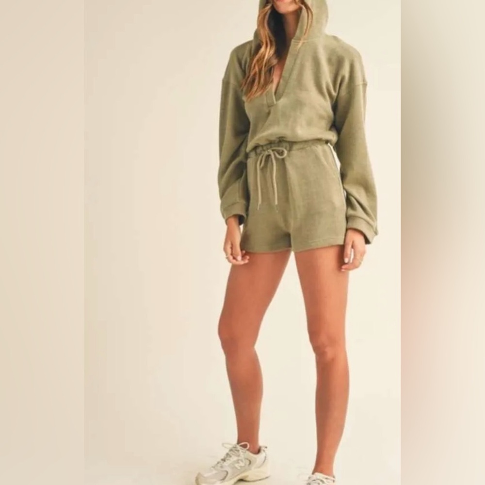 Natural Life | L/XL Olive Green Romper